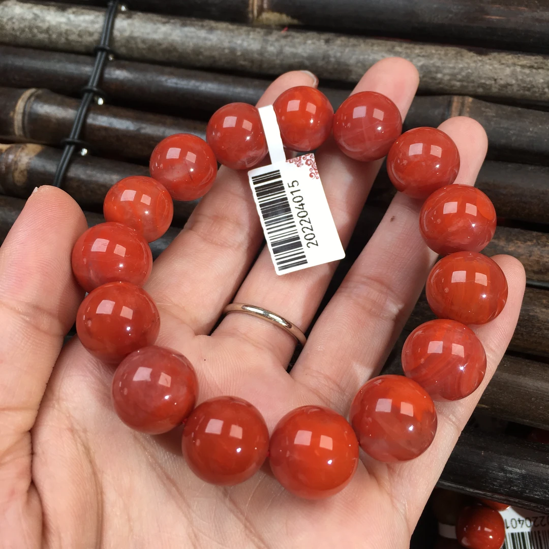 南红玛瑙瓦西手串男士14mm精品手串（多样式发货）