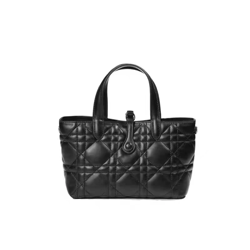 黑色菱格绣线包  8252