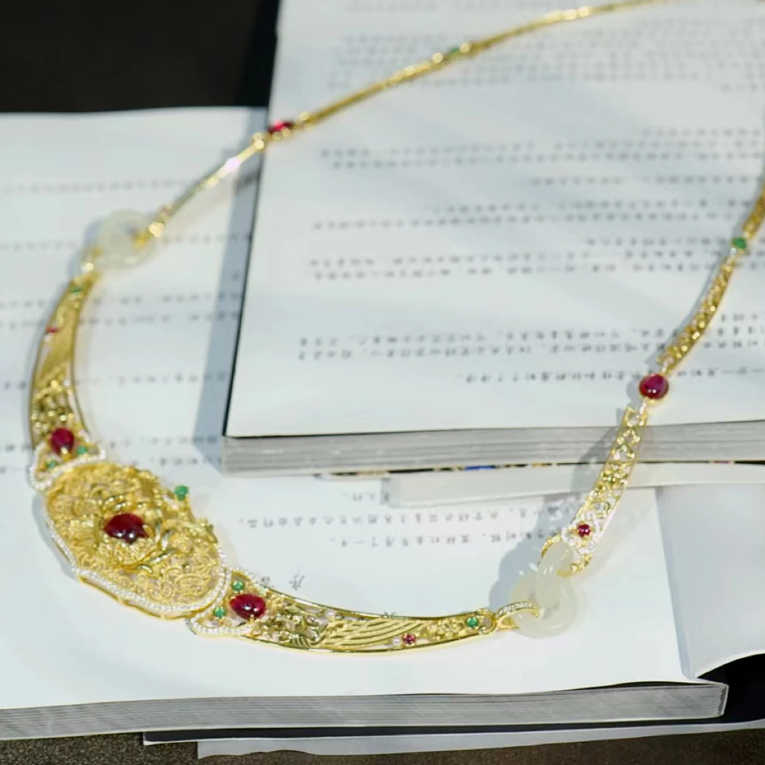 链子925银 【富贵迷人眼】s925银牡丹花轻奢古风项圈