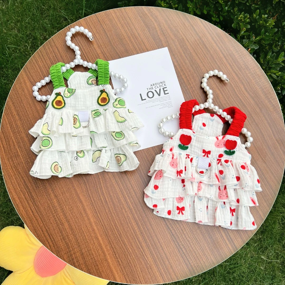 宠物衣服春夏款可爱透气狗狗猫咪公主风裙子吊带棉质泰迪比熊布偶