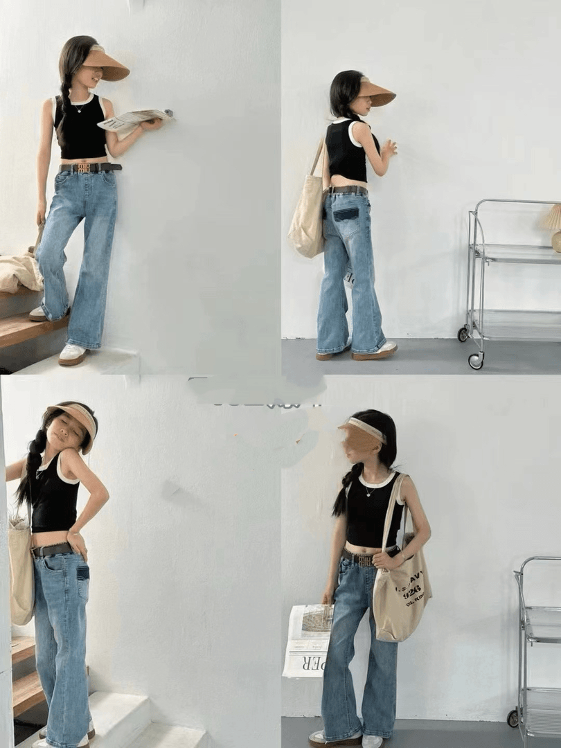 现货      2024夏季儿童休闲女童牛仔裤7152