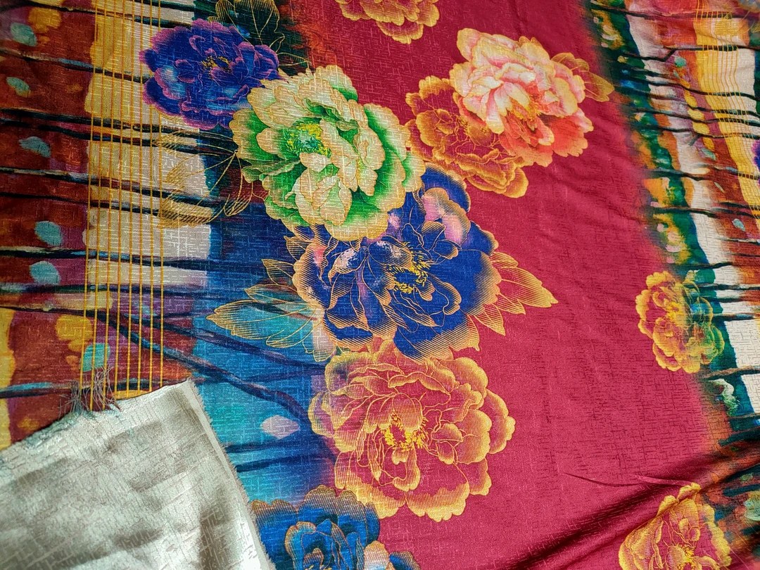 春夏双面提花仿香云缎面料