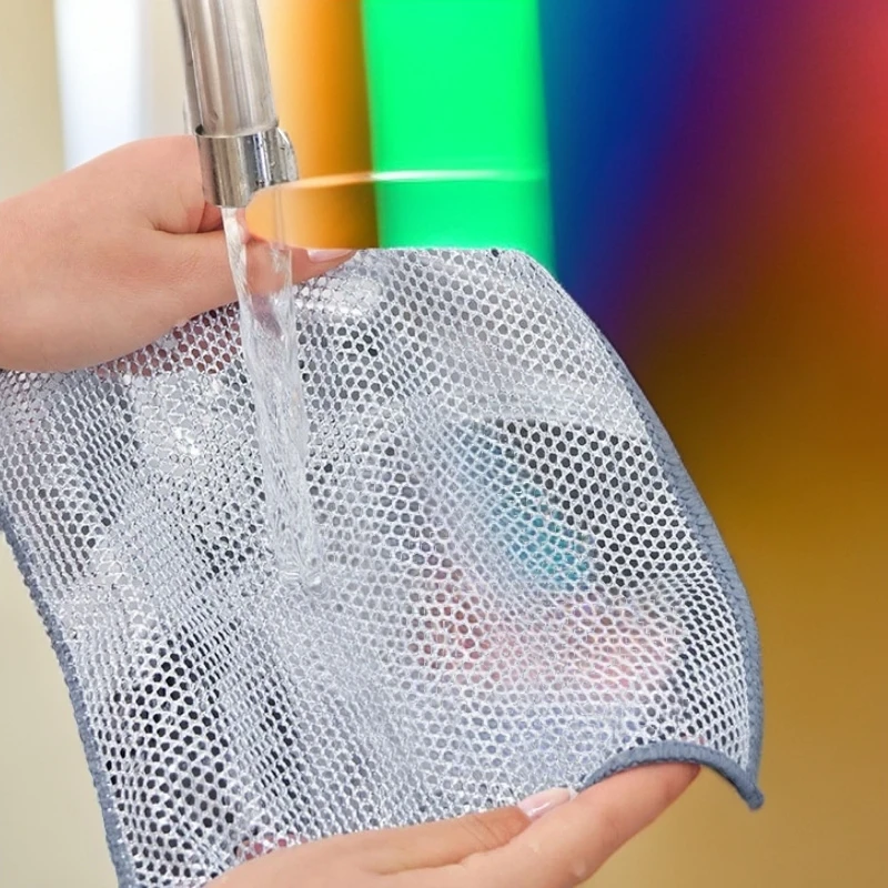 微易达银丝洗碗抹布不沾油洗锅耐磨去污去油厨房清洁布透气防滑