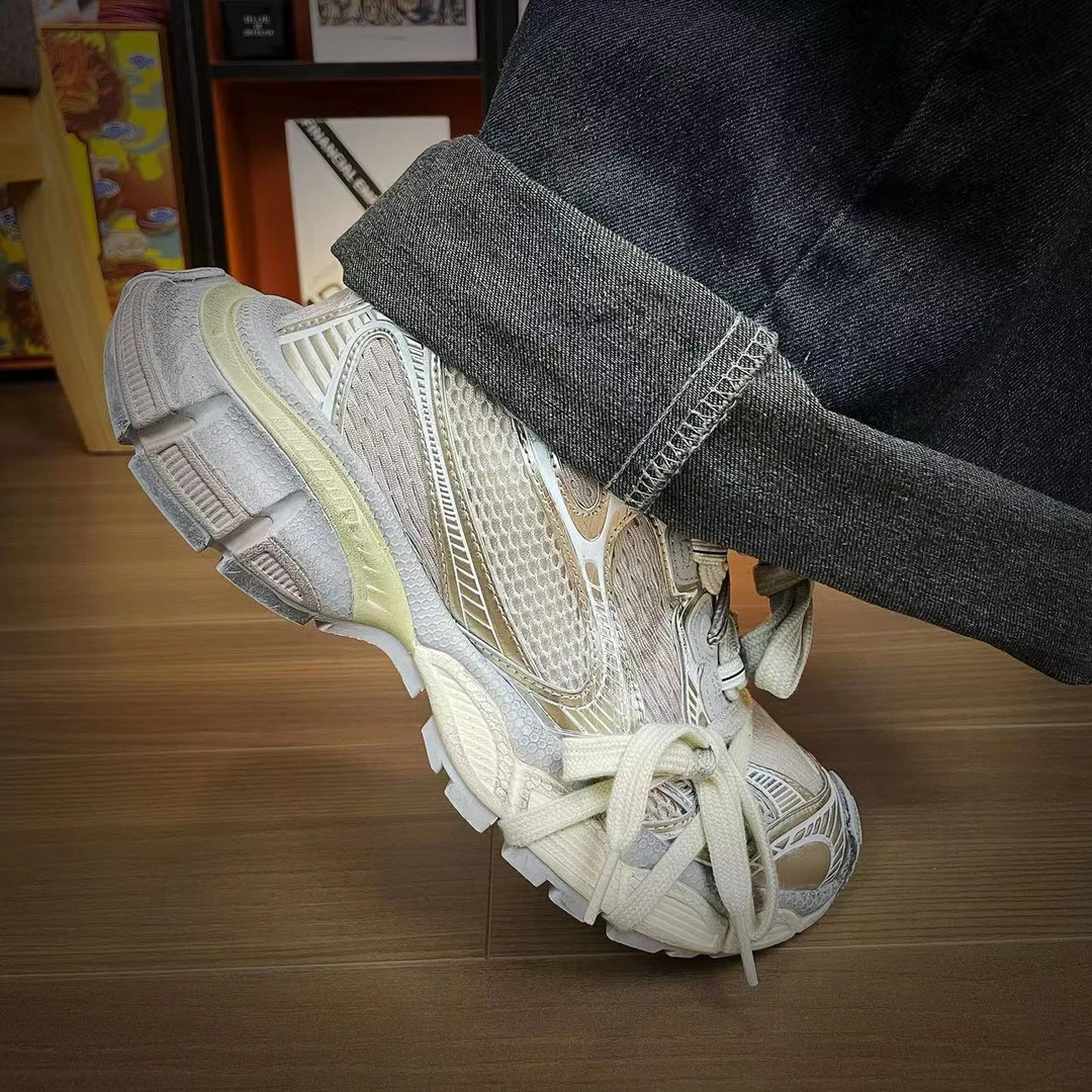 欧美时尚夏季透气做旧个性老爹鞋男女款厚底增高百搭潮流运动潮鞋