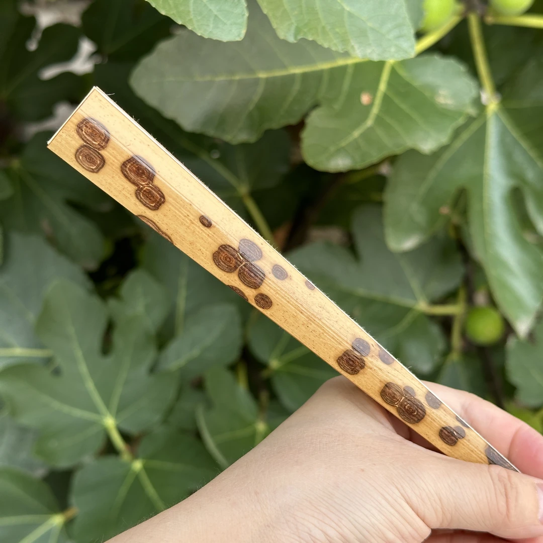 杨记扇庄｜9.5寸16方2.0不填芯净底老梅鹿竹折扇子骨｜直方无肩苏工