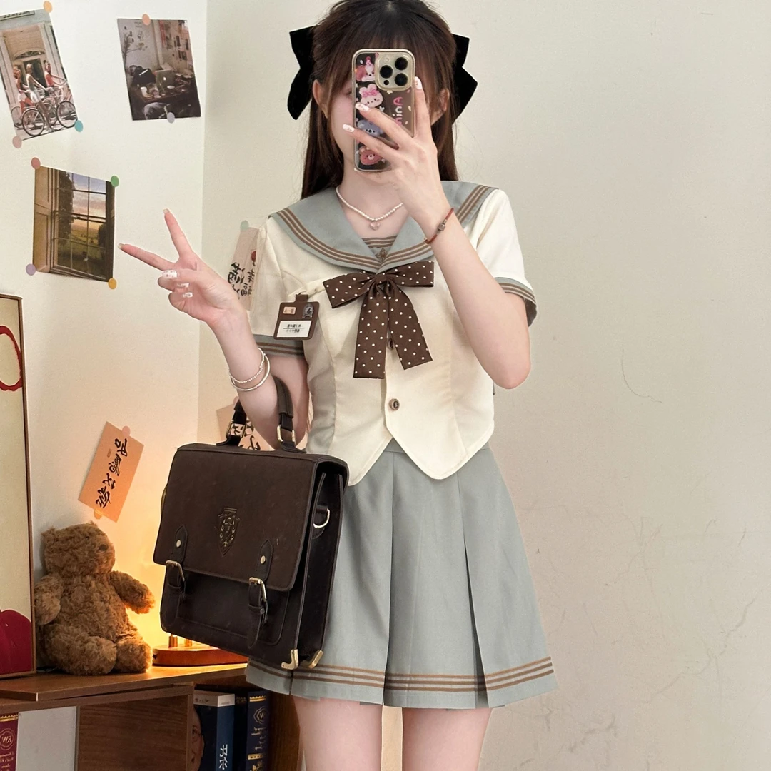 绿野仙踪 织物猪原创 学院风收腰显瘦修身校供感JK水手服