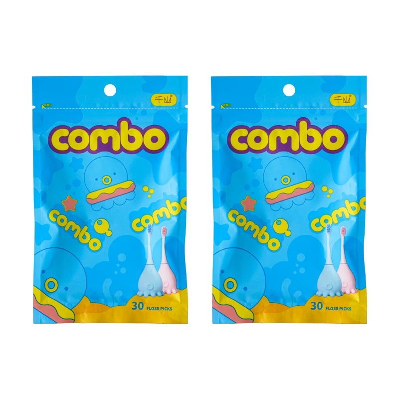 COMBO【旗舰直播】儿童牙线护齿清洁牙线棒30支便携包装一次性