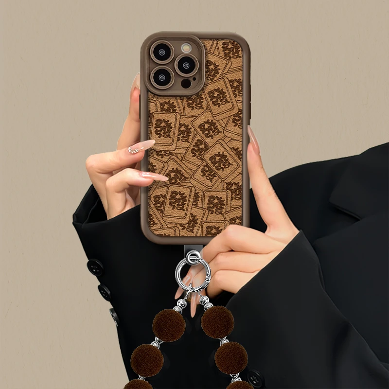 适用于苹果16华为OPPO小米VIVO高颜值潮流皮纹LJ阶梯手机壳AA0292