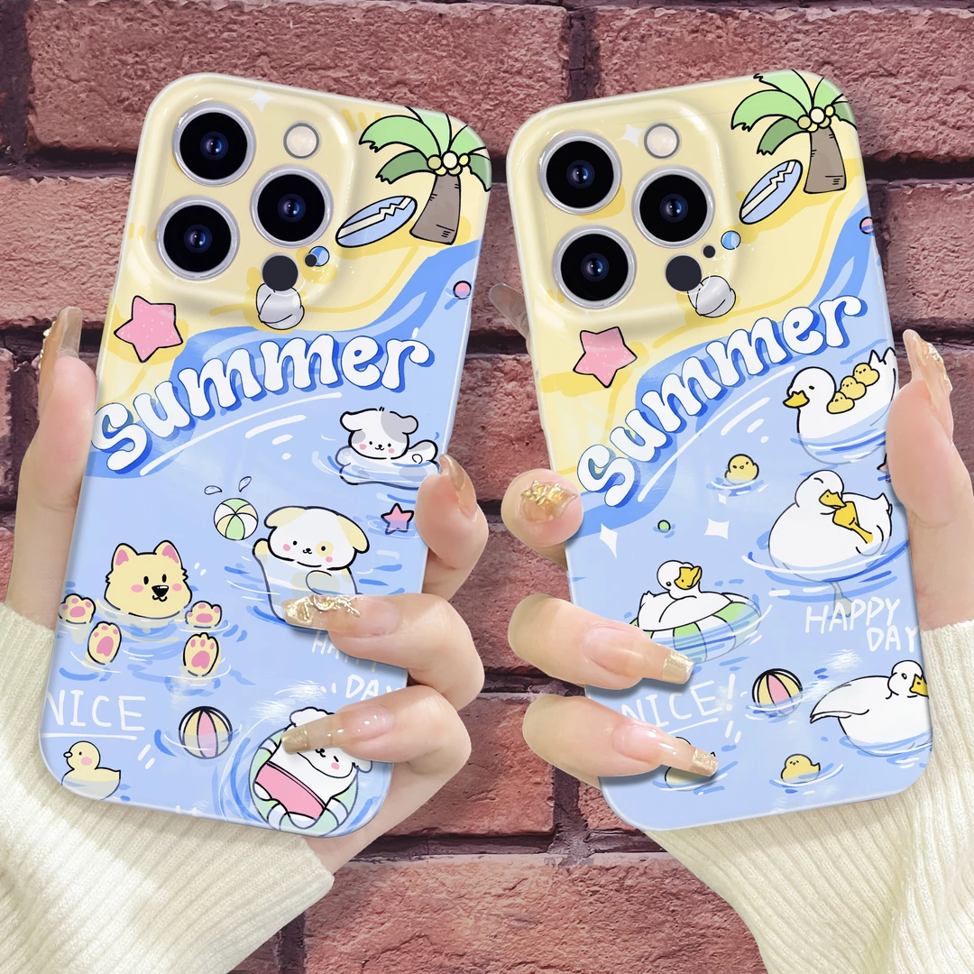 适用于苹果华为OPPO小米VIVO创意时尚卡通小狗菲林精孔手机壳K090