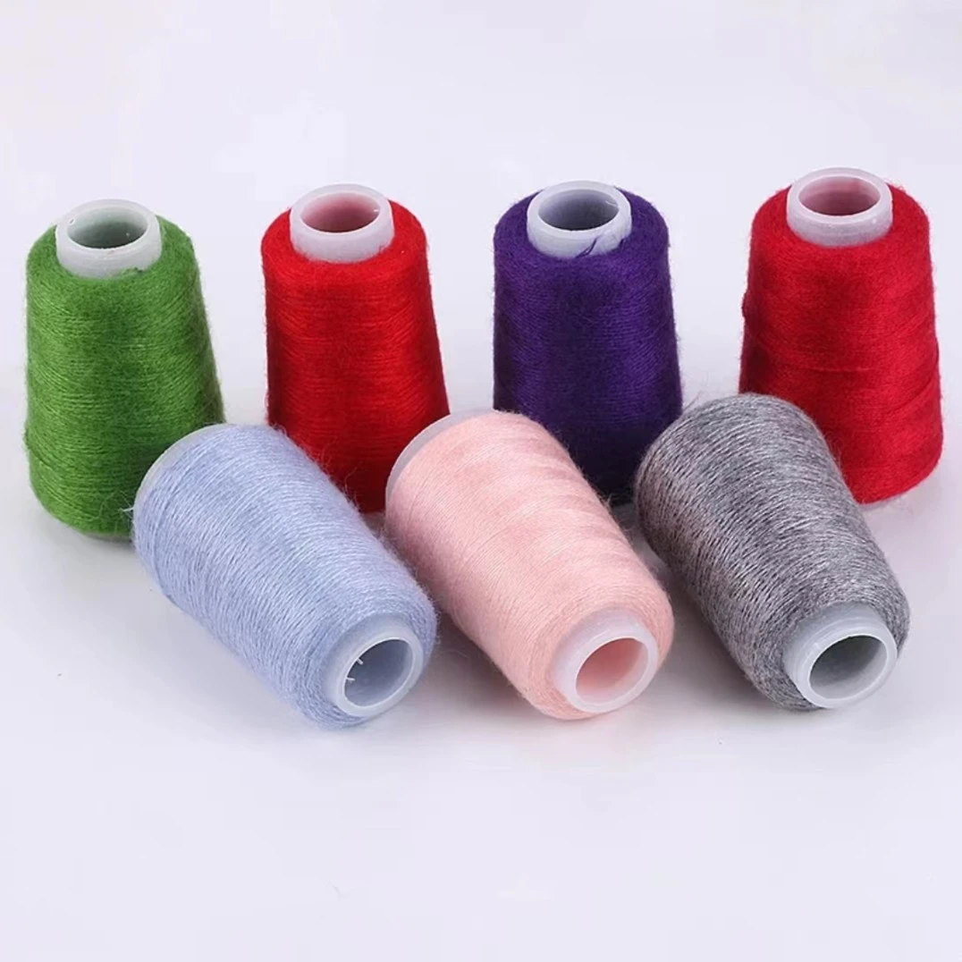 【把】【拍一发六】羊绒线/貂绒线配线伴侣编织衣服细线家用弹力小卷