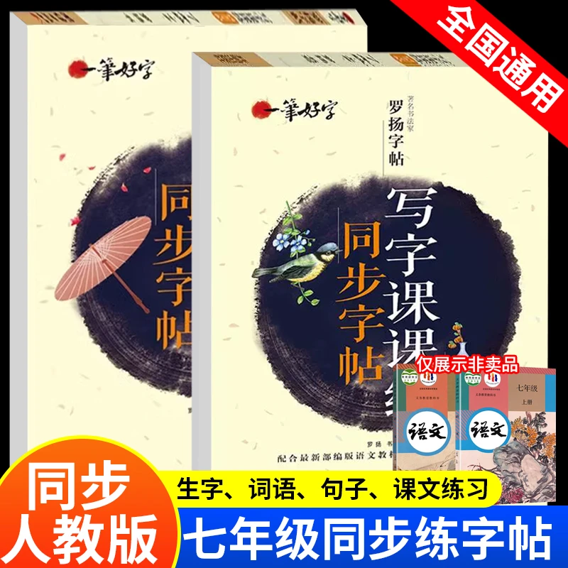 七年级上下册同步练字帖每日一练 人教版 初一语文同步写字课课练