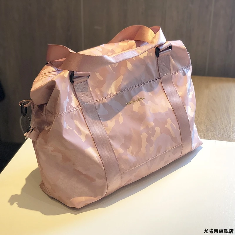 FAVMARTHA旅行包大容量女手提袋折叠学生收纳包健身短途出差穿拉