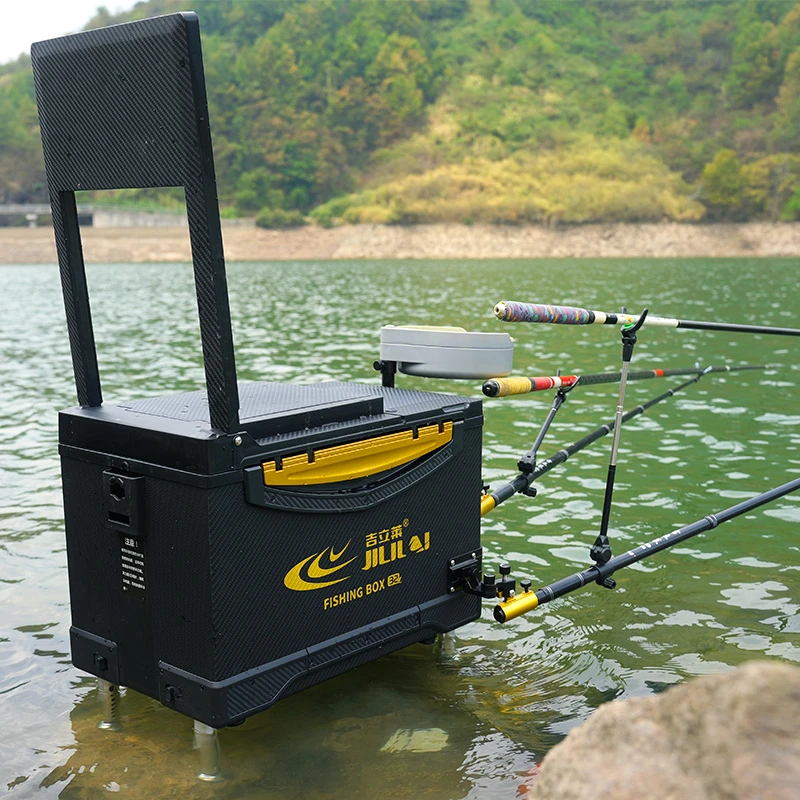 吉立莱2025新款金牛座32升多功能钓箱超轻台钓箱钓鱼箱子鱼桶渔具