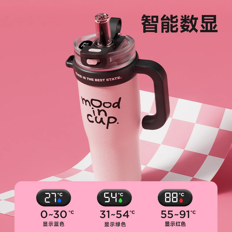 物生物巨无霸保温杯大容量女生高颜值新款2025吨吨吸管冰霸水杯子