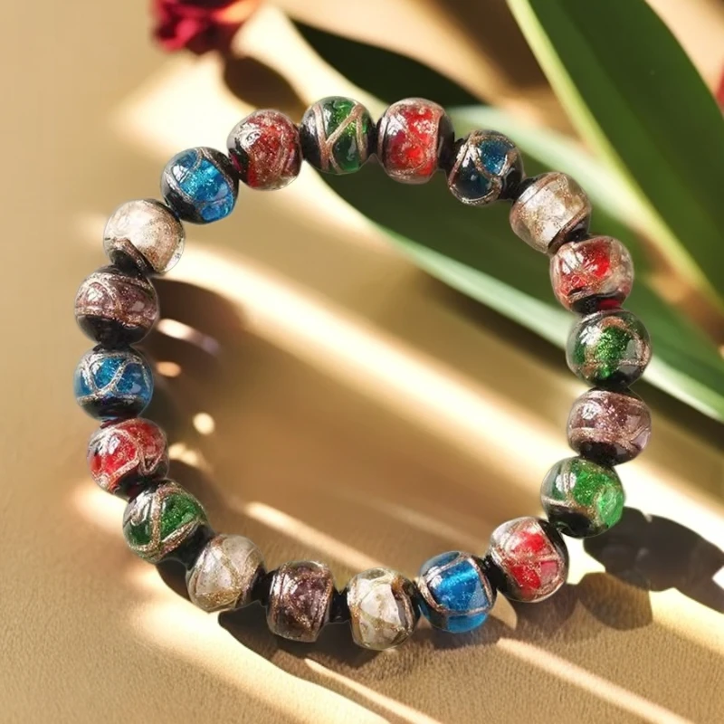 非金属玻璃手链 国风新中式手串男女同款彩色手链情侣小众首饰