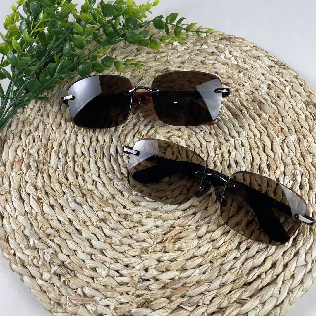 F天然水晶石眼镜茶色太阳镜高档天然石头镜高清平光