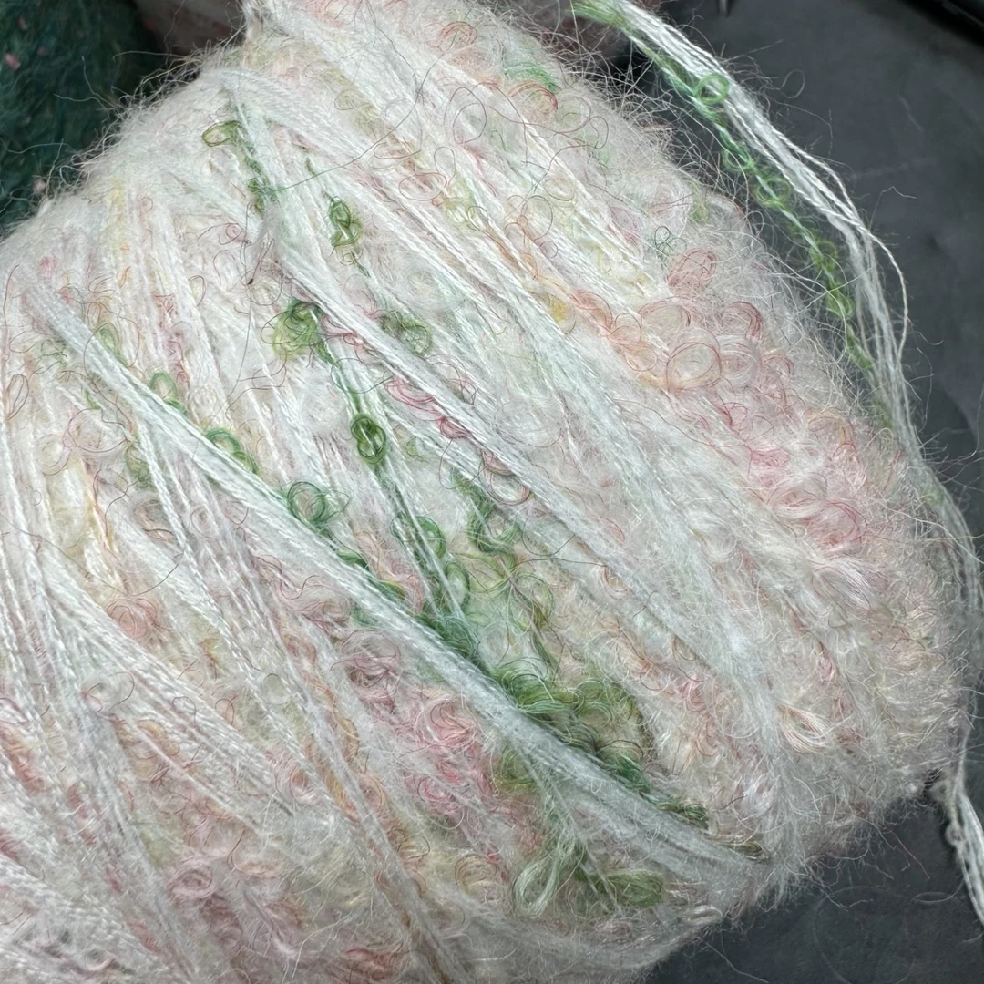 新三三百货手工编织毛线特色马海毛家用柔软毛绒羊绒圈圈马海毛