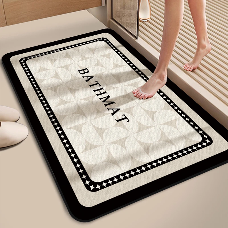 浴室地垫硅藻泥软垫子吸水防滑卫生间脚垫厕所门口洗手间卫浴地毯