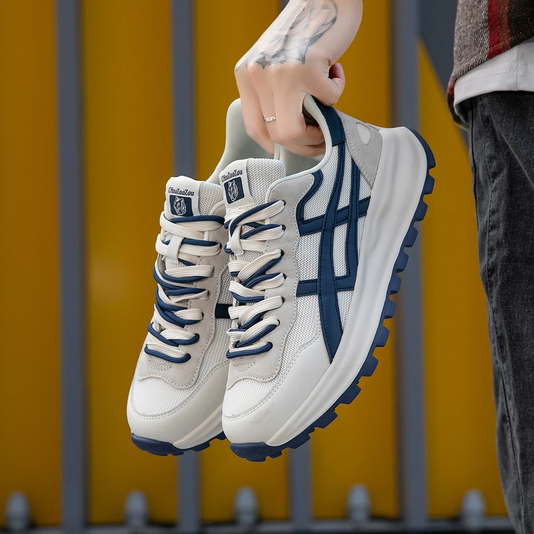 男士阿甘鞋复古春季厚底跑步秋时尚夏季透气潮流潮鞋ol季休闲百搭