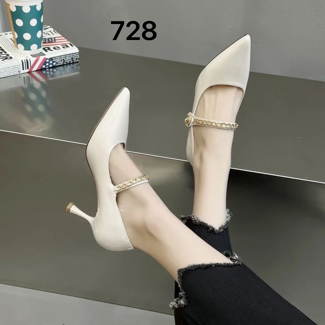 新款舒适浅口细跟百搭高跟鞋时尚洋气法式日常简约气质网红728