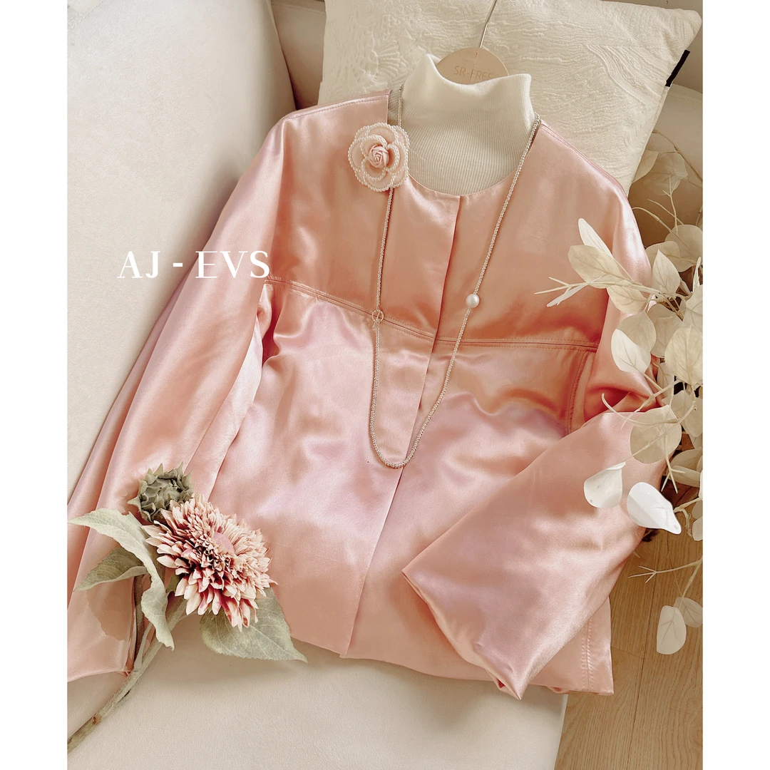 AJ - EVS【粉色佳人·贵妇款进口醋酸5A级高端鹅绒服】