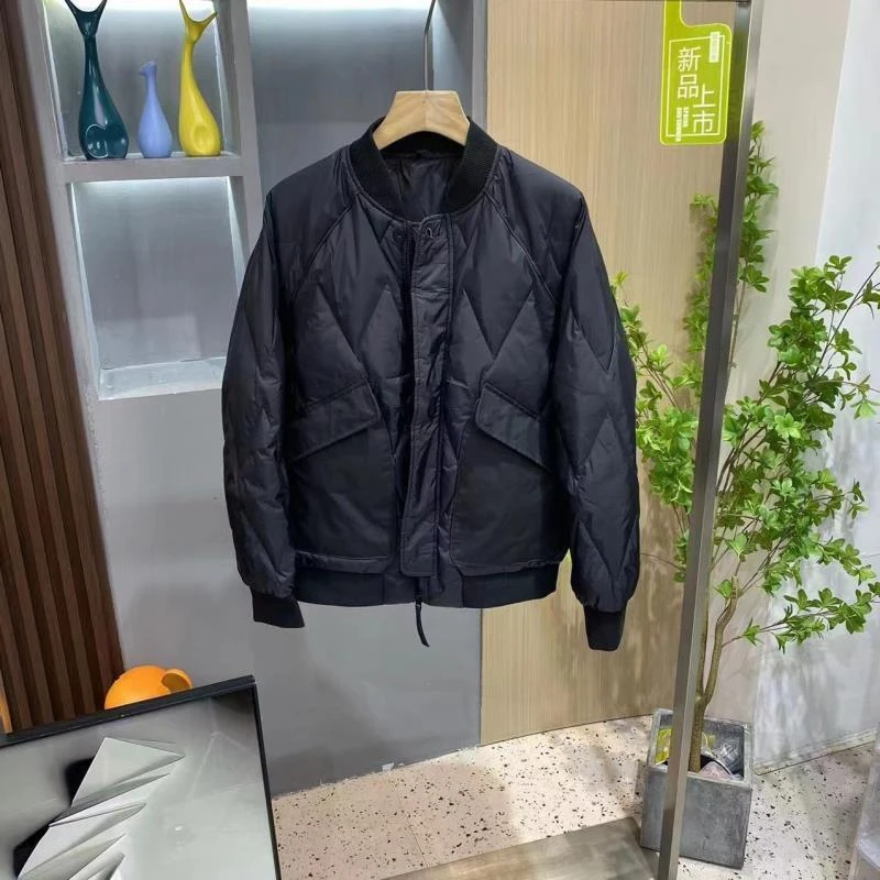 男士羽绒服2023新款韩版潮休闲加厚保暖夹克冬季立领外套男棒球服