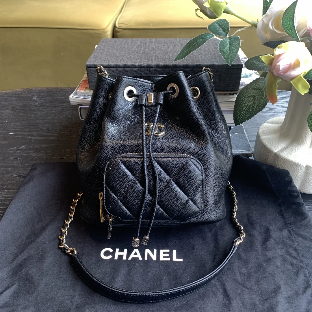 99新 Chanel/香奈儿 21p小号duma水桶包 芯片/sp20662