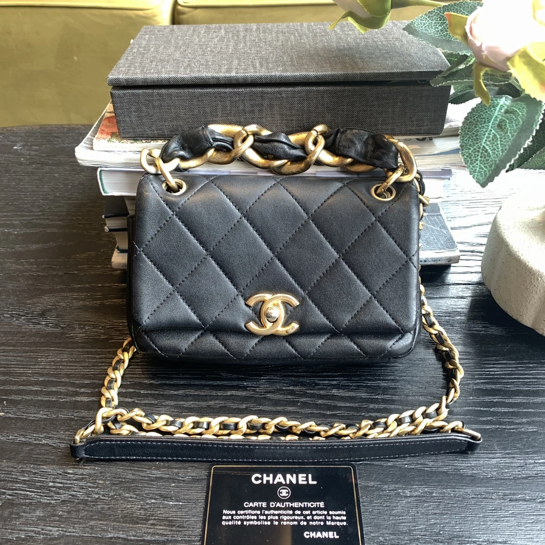 95新 Chanel/香奈儿 /黑金CF粗链条 卡31开/SP20660