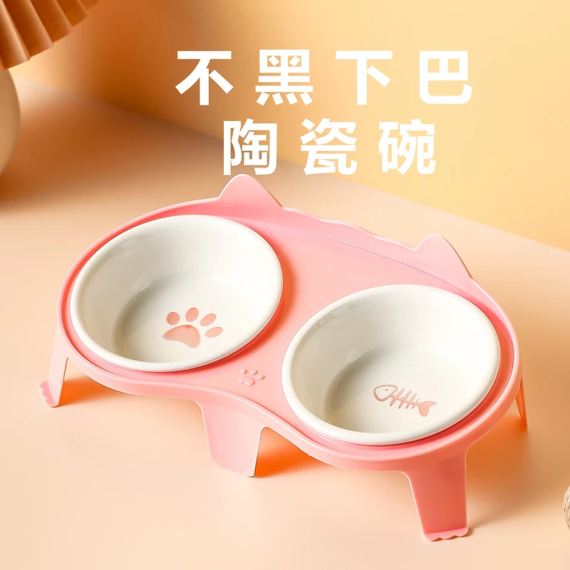 【爱宠推荐】猫碗陶瓷大容量宠物碗猫猫碗猫咪饭碗猫粮碗护颈小猫