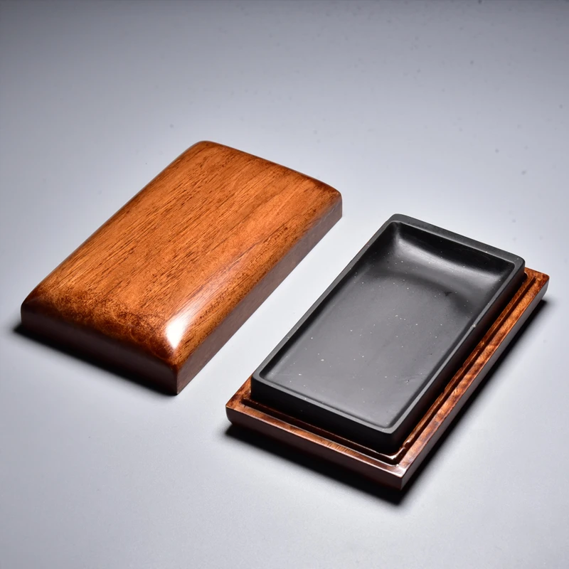 国家非遗/经典手工素砚/天然原石老坑砚台手工雕刻文房四宝金星砚