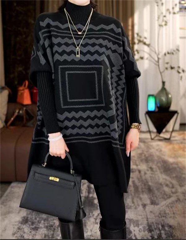 加厚保暖【群星】春夏必备时尚上档次洋气高档毛衣宽松上衣-7019#