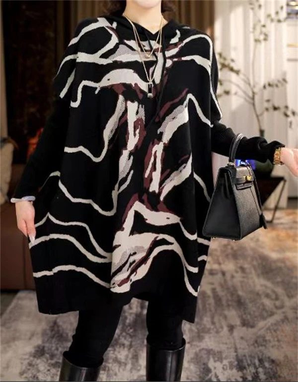 加厚保暖【画家】春夏必备时尚上档次洋气高档毛衣宽松上衣-4166#