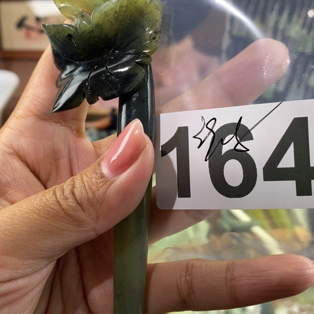 蛇纹石玉发饰未镶嵌❀****❀