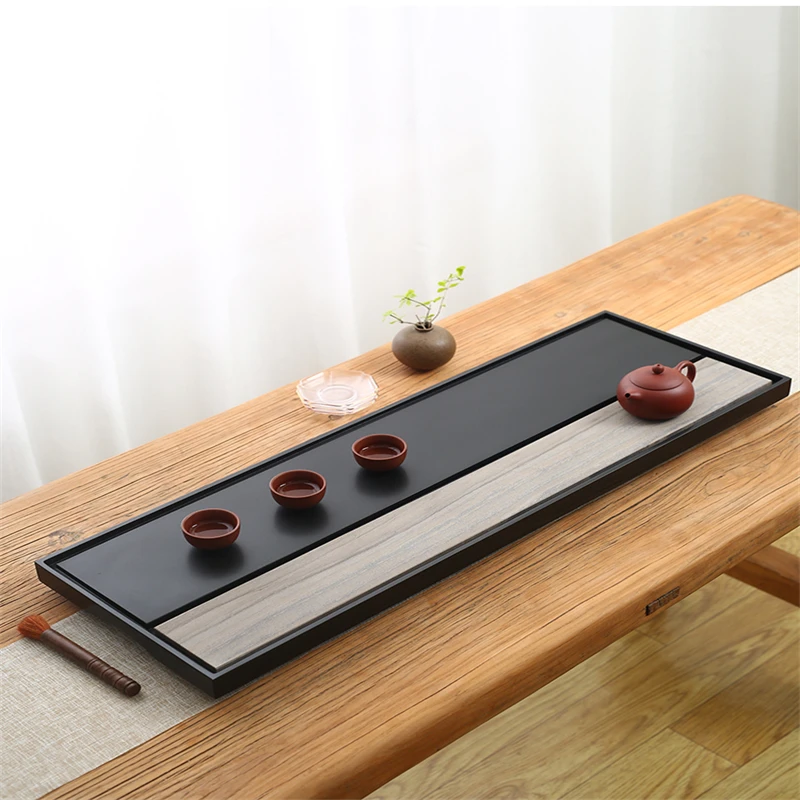 乌金石电木茶盘新款家用功夫茶天然石材小型茶托盘茶海干泡台茶盘