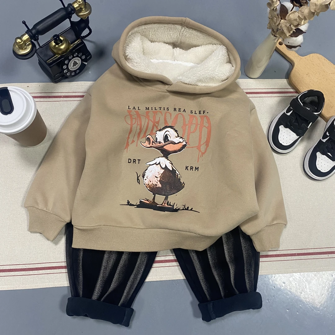 【秋冬季新款】儿童韩版休闲时尚印花卫衣中小童卡通连帽卫衣FF736
