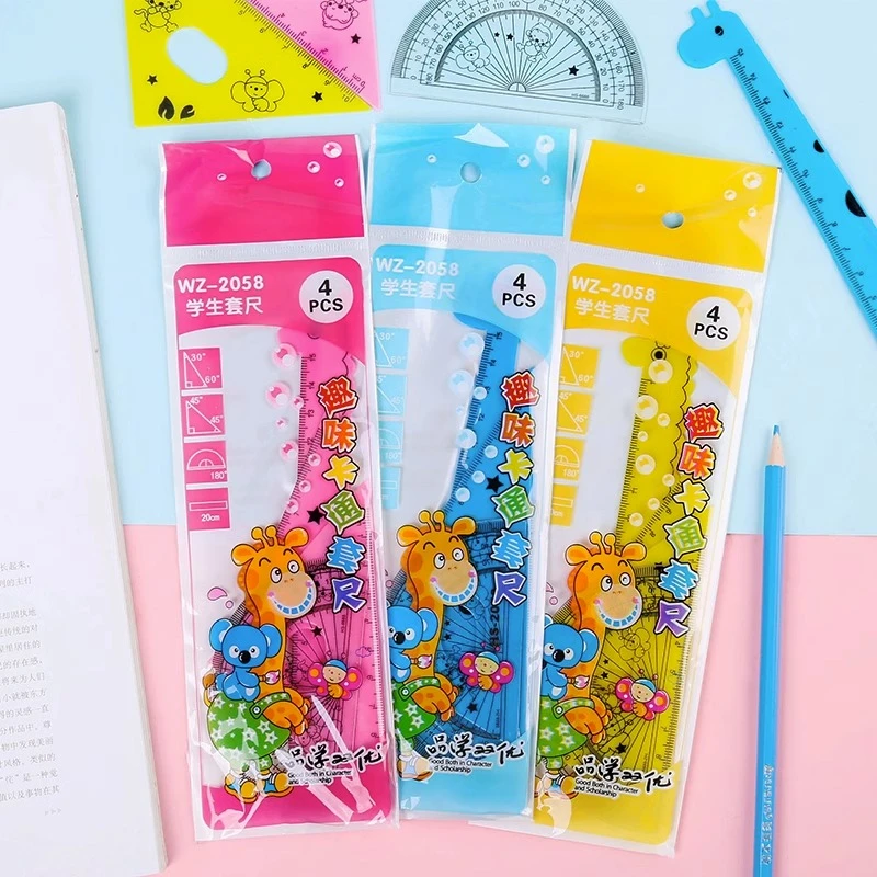 文具套尺创意卡通套尺动物套尺儿童尺子四件套开学季礼物学生礼品