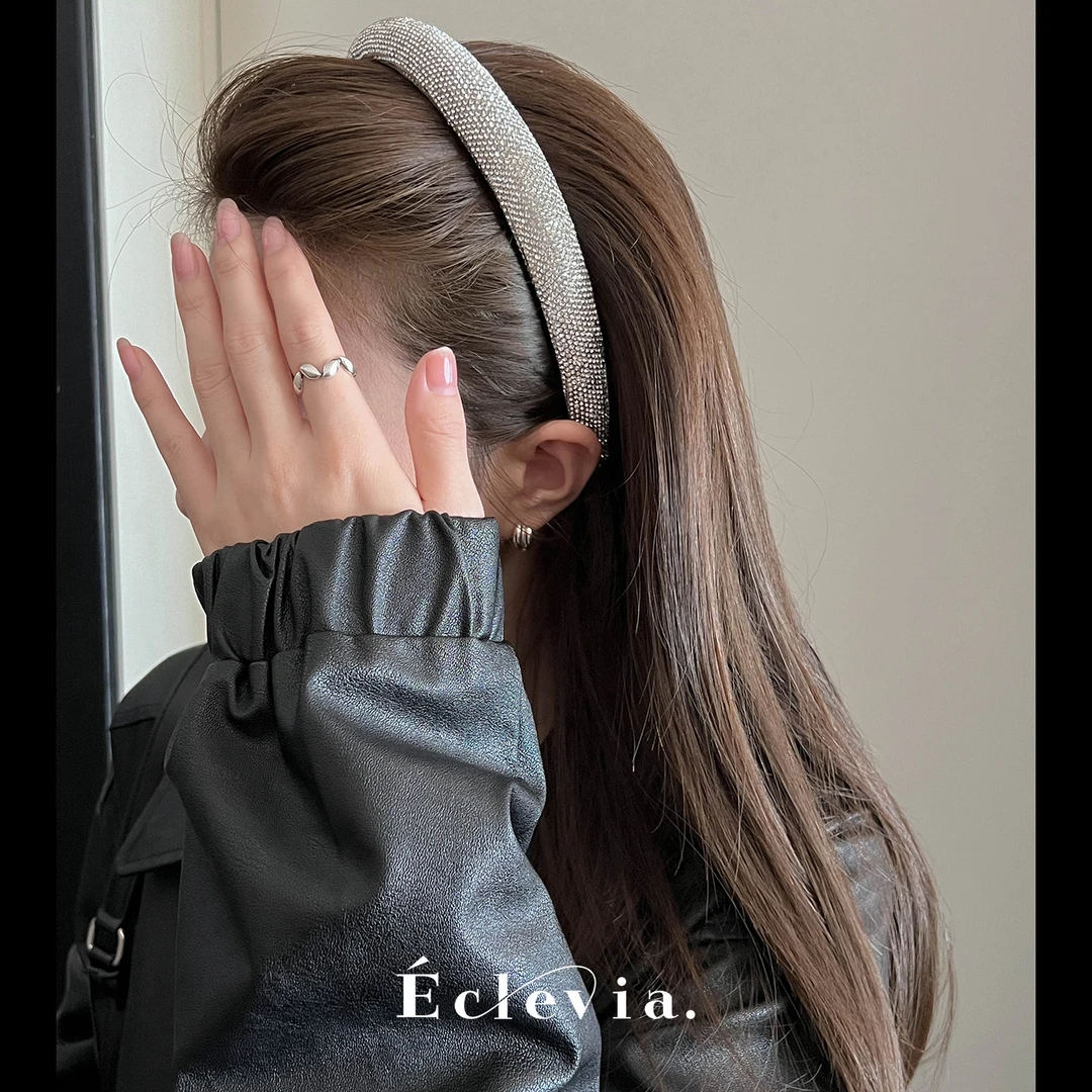 E0622 春非金属布艺发饰 款 超闪仙气质blingbling 高颅  顶发箍