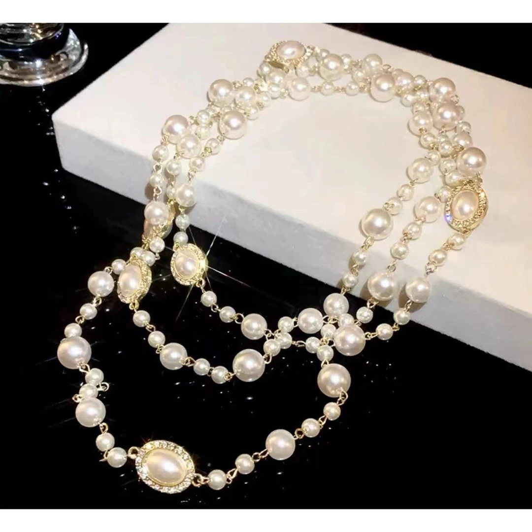 非金属仿珍珠项链 非金属仿珍珠项链 气质大珍珠高级感EH001