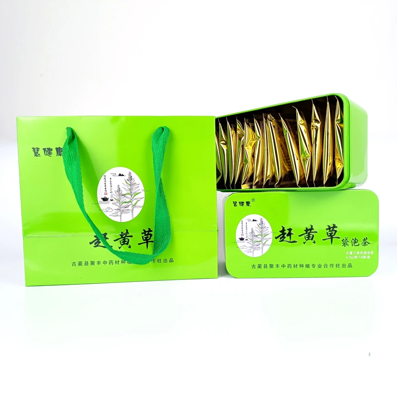 酒城九味丨2盒装慧健康古蔺赶黄草养生茶叶铁盒赶黄草伴手礼盒