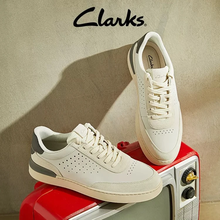 Clarks其乐型格系列男士透气街头板鞋休闲百搭滑板鞋男系带低帮鞋