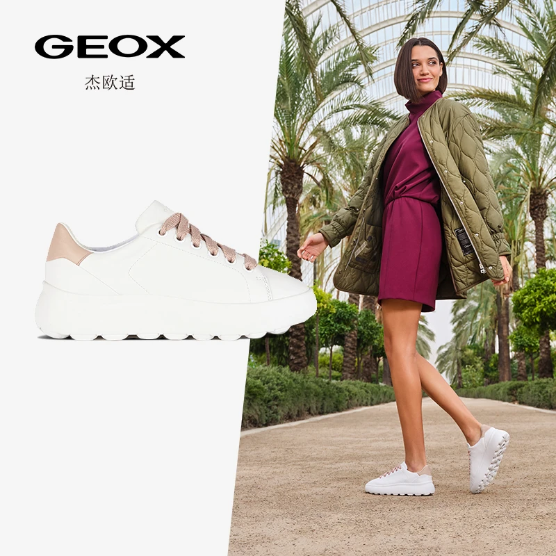 GEOX杰欧适2023年SPHERICA春夏新款女鞋简约黑尾日常舒适时尚休闲