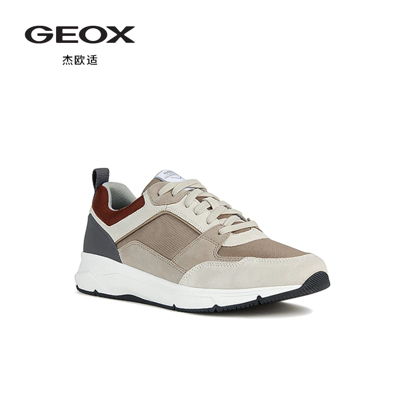 GEOX/杰欧适男鞋春夏新款系带日常百搭舒适透气时尚休闲鞋U35CZA