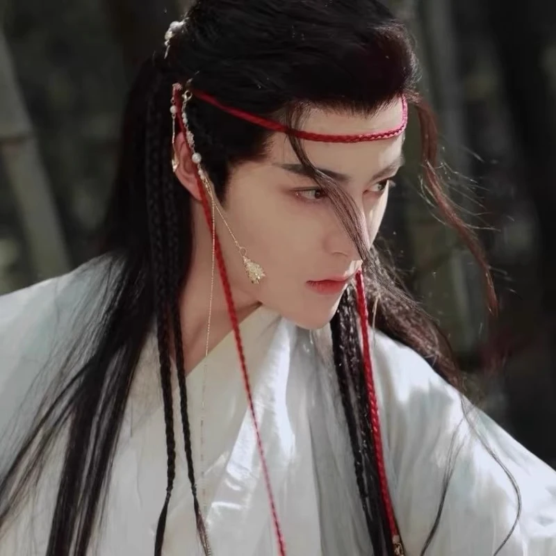 古风发饰男飞鱼服武侠发带复古头绳汉服抹额发绳流苏古装头饰配饰