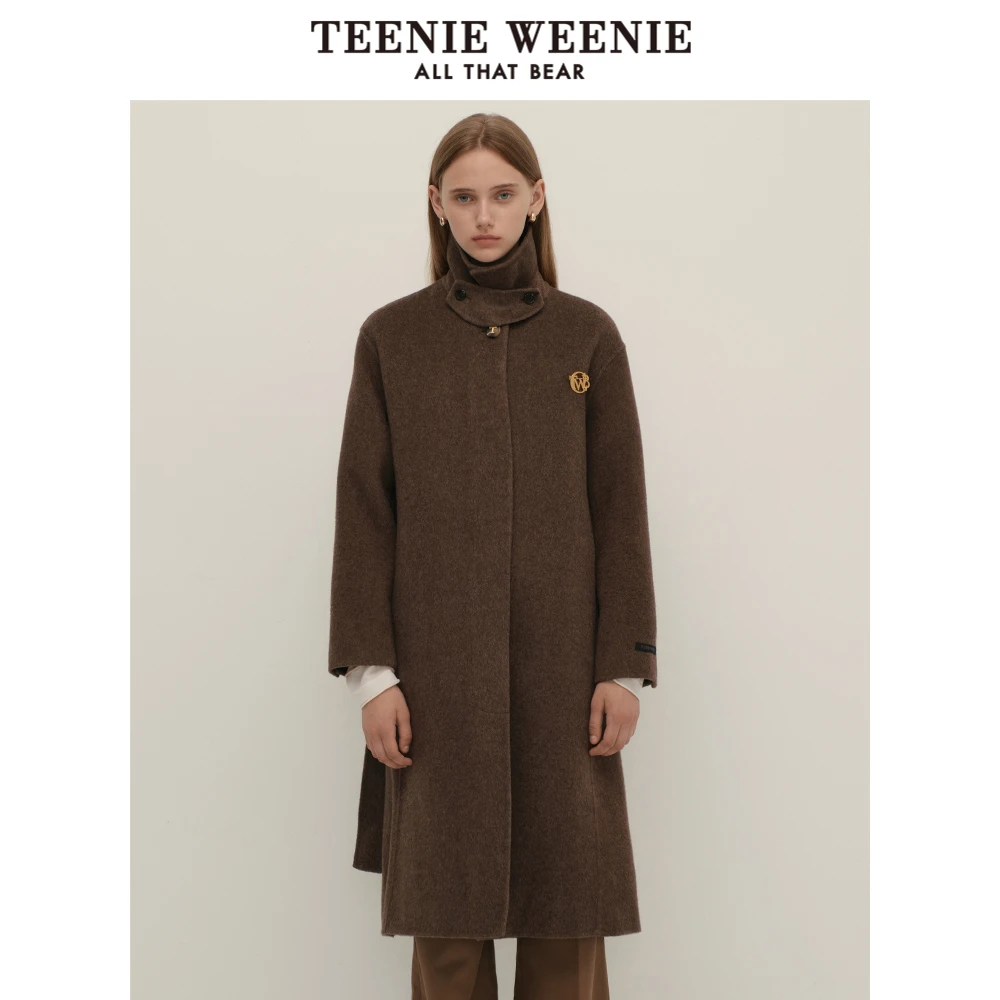 【澳毛+桑蚕丝】TeenieWeenie小熊24雅丹风双面毛呢大衣TTJW248C14I