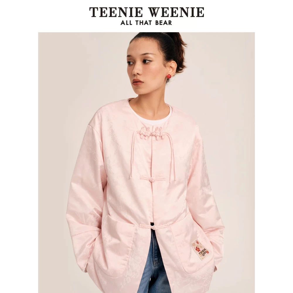 TeenieWeenie小熊25新款新中式盘扣复古优雅新年外套TTJJ255101N
