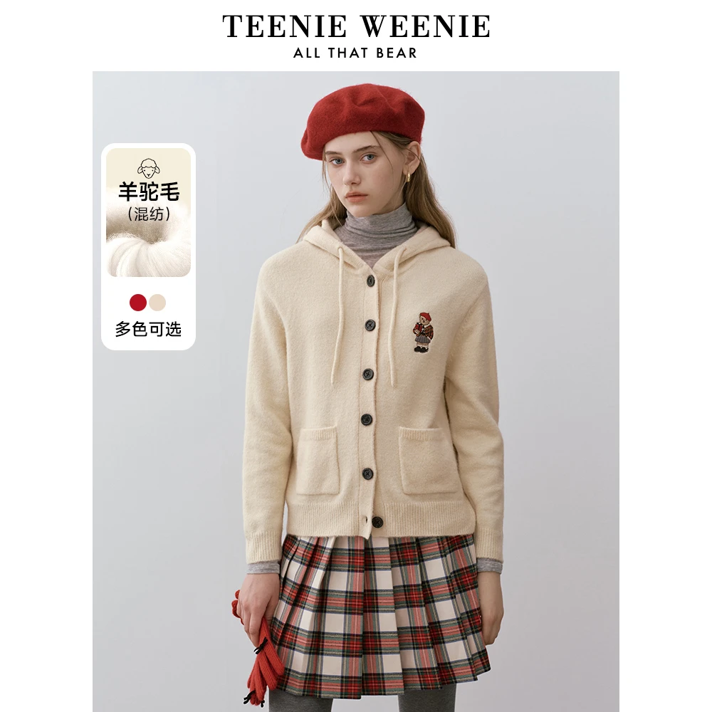 【达人专属】TeenieWeenie小熊女毛针织开衫外套女TTCK248C32N