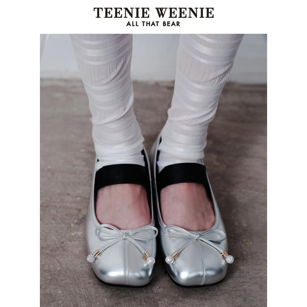 TeenieWeenie小熊24蝴蝶结玛丽珍芭蕾舞鞋平底皮鞋女TTAP24S503D