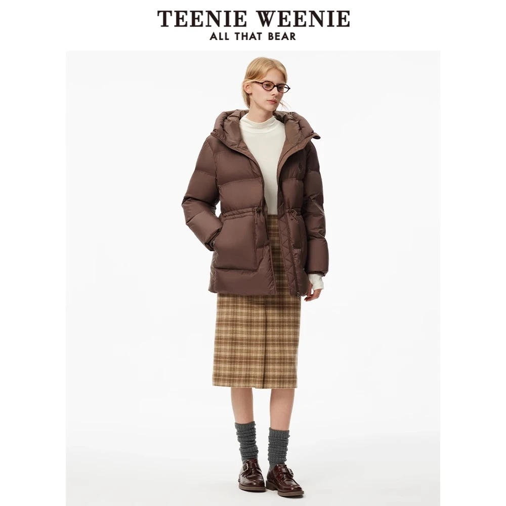 *TeenieWeenie小熊女装羽绒服24冬季新款休闲连帽上衣TTJD244V01Y