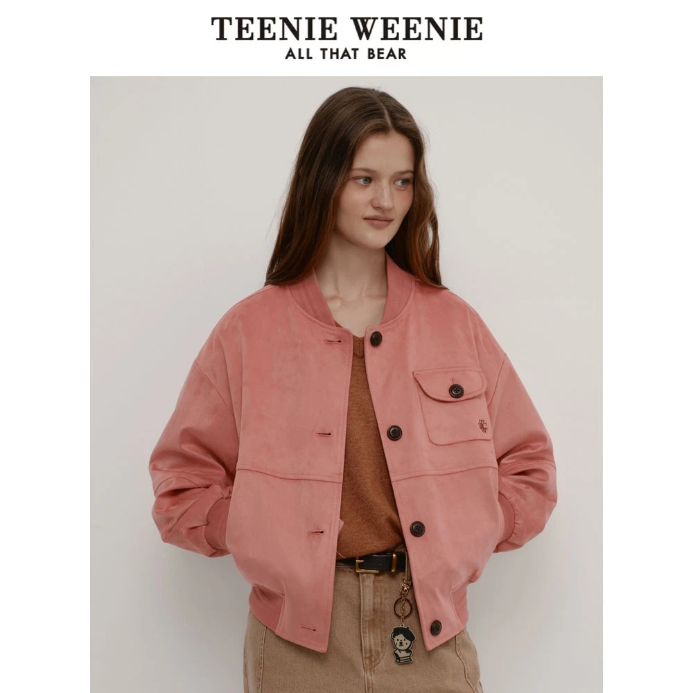 TeenieWeenie小熊24复古老钱风松弛感短款夹克外套女TTJJ247804N