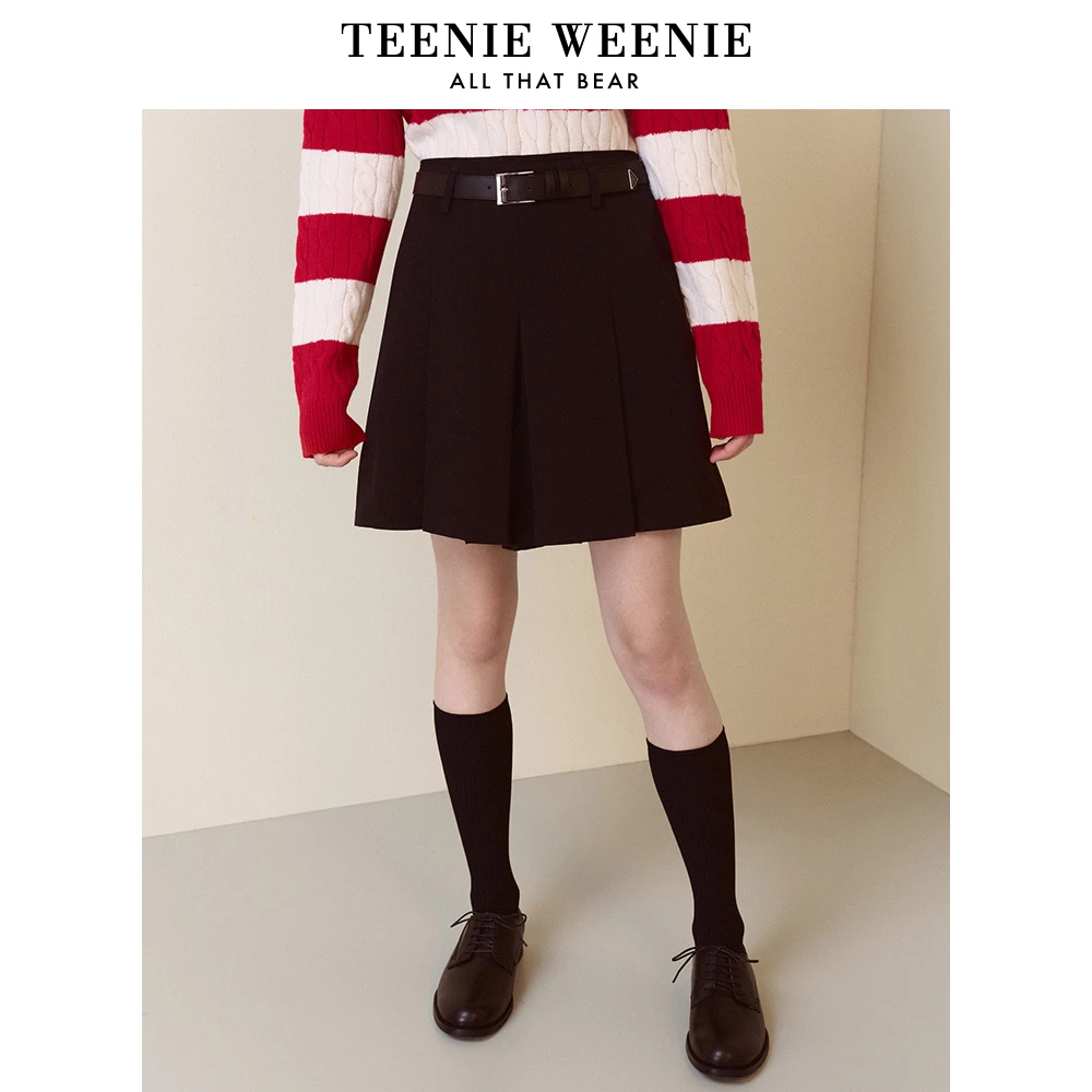 TeenieWeenie小熊2023年新款学院风简约气质短裤宽松TTTH234951P